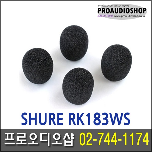4 Shure RK183WS Parabrisas de espuma para MX183 MX184 MX185 Beta 98 WL183 WL184 y WL185 